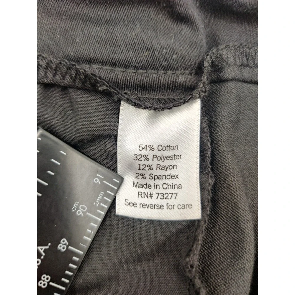 Croft & Barrow Effortless Stretch Woman's Pants Black Straight Leg Sz 18 Regular
